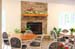 Dining area fireplace